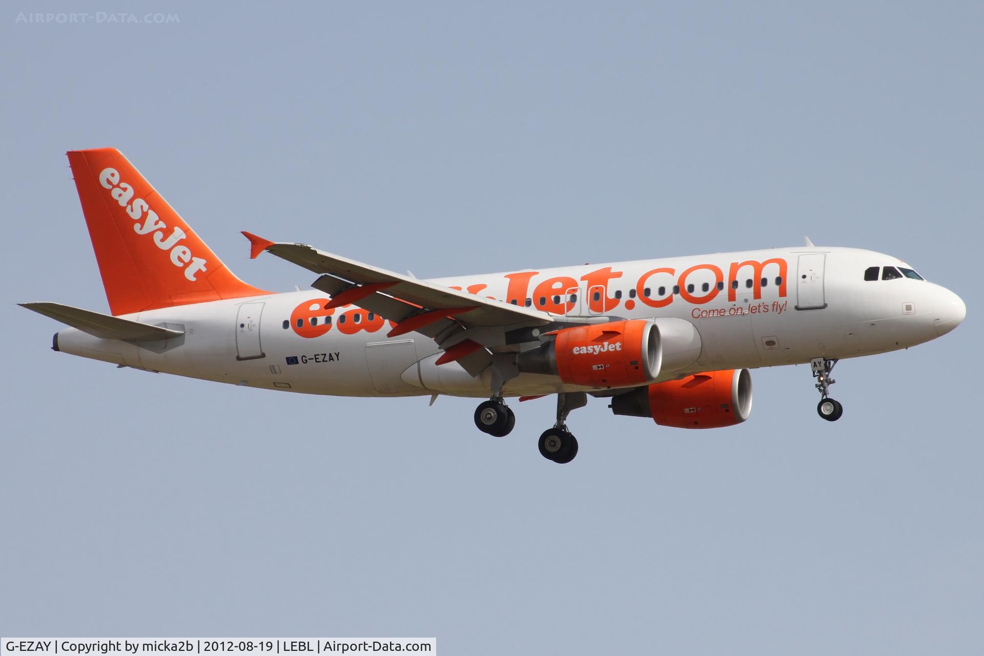 G-EZAY, 2006 Airbus A319-111 C/N 2827, Landing