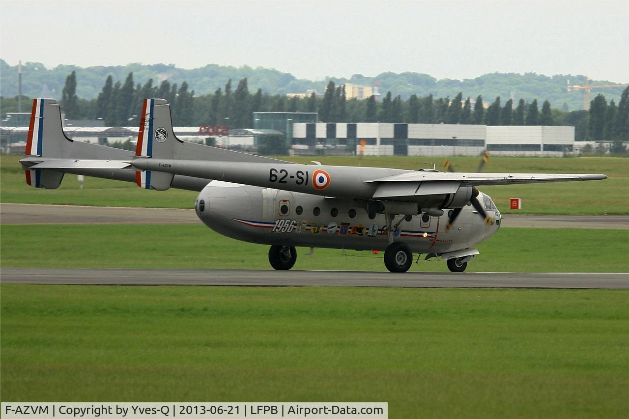 F-AZVM, 1956 Nord N-2501F Noratlas C/N 105, Nord N-2501F Noratlas, Landing rwy 03, Paris-Le Bourget Air Show 2013