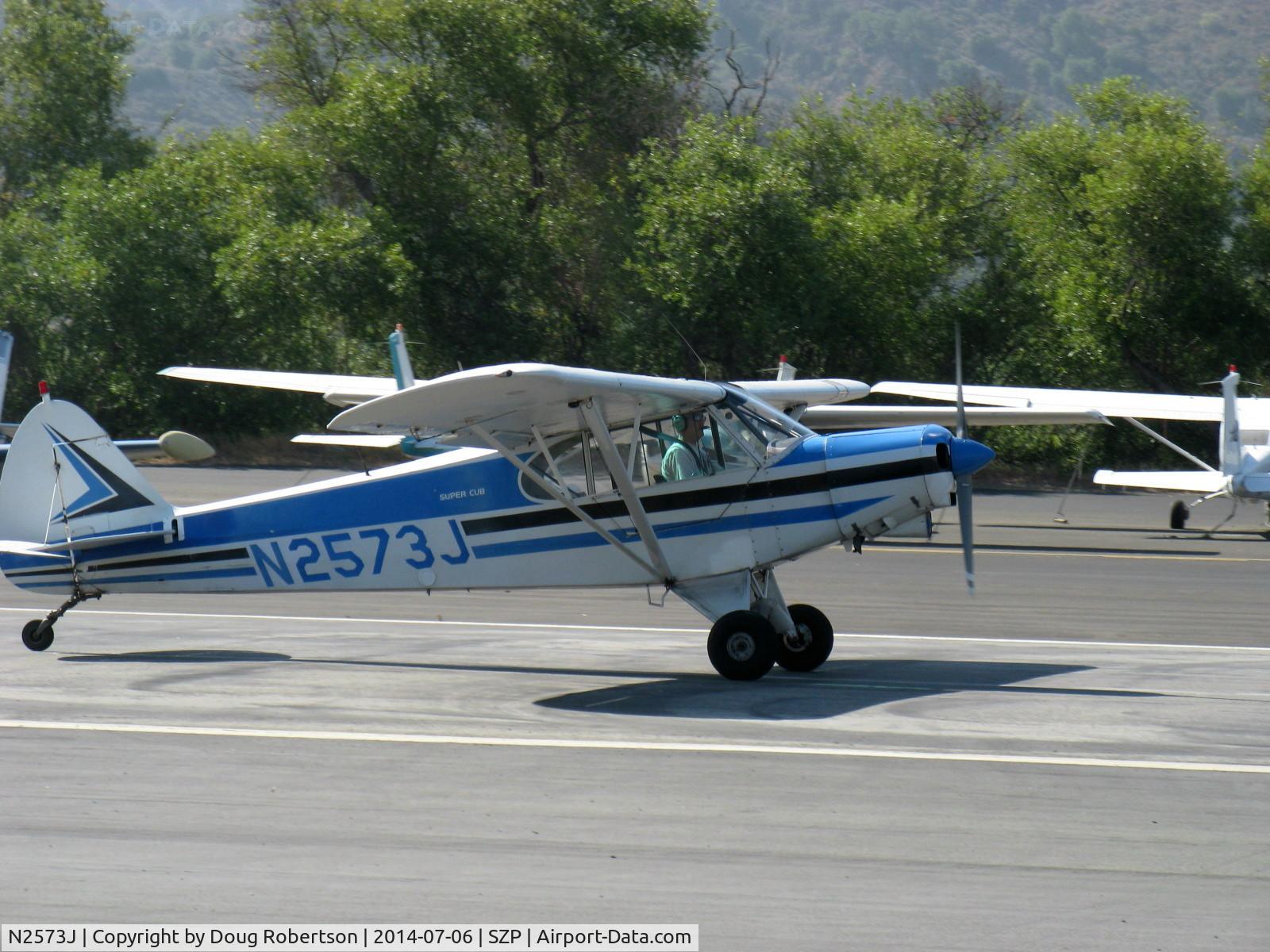 N2573J, 1979 Piper PA-18-150 Super Cub C/N 18-7909132, 1979 Piper PA-18-150 SUPER CUB, Lycoming O-320 150 HP, landing roll Rwy 22