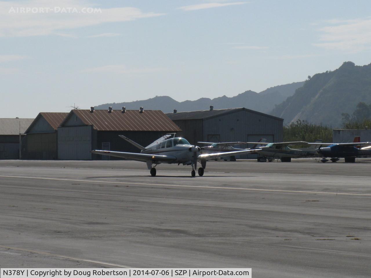 N378Y, 1951 Beech B35 Bonanza C/N D-2680, 1951 Beech B35 BONANZA, Continental E225 upgrade, landing roll Rwy 22