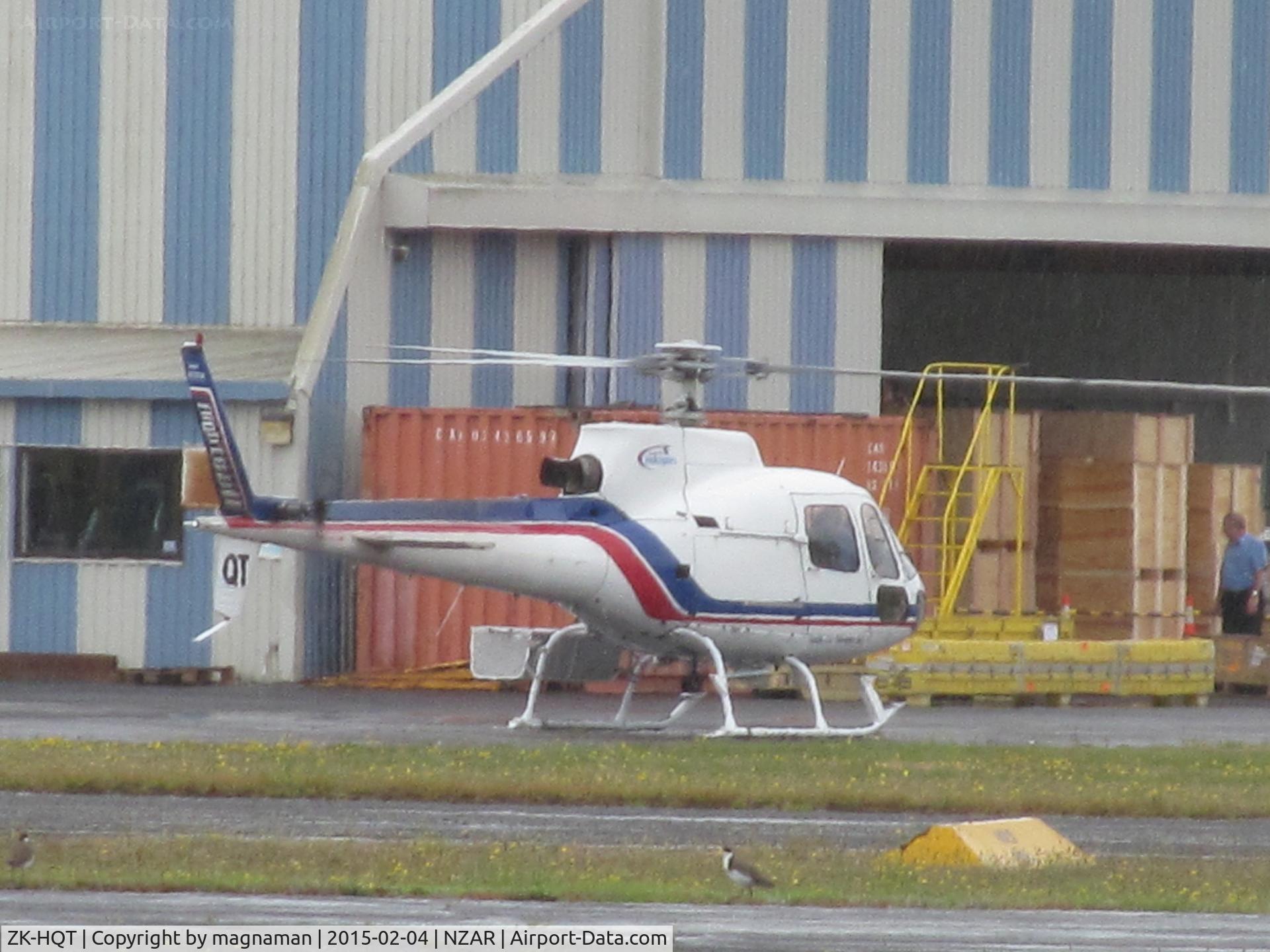 ZK-HQT, Aerospatiale AS-350B Ecureuil C/N 1729, long shot on arrival at ardmore