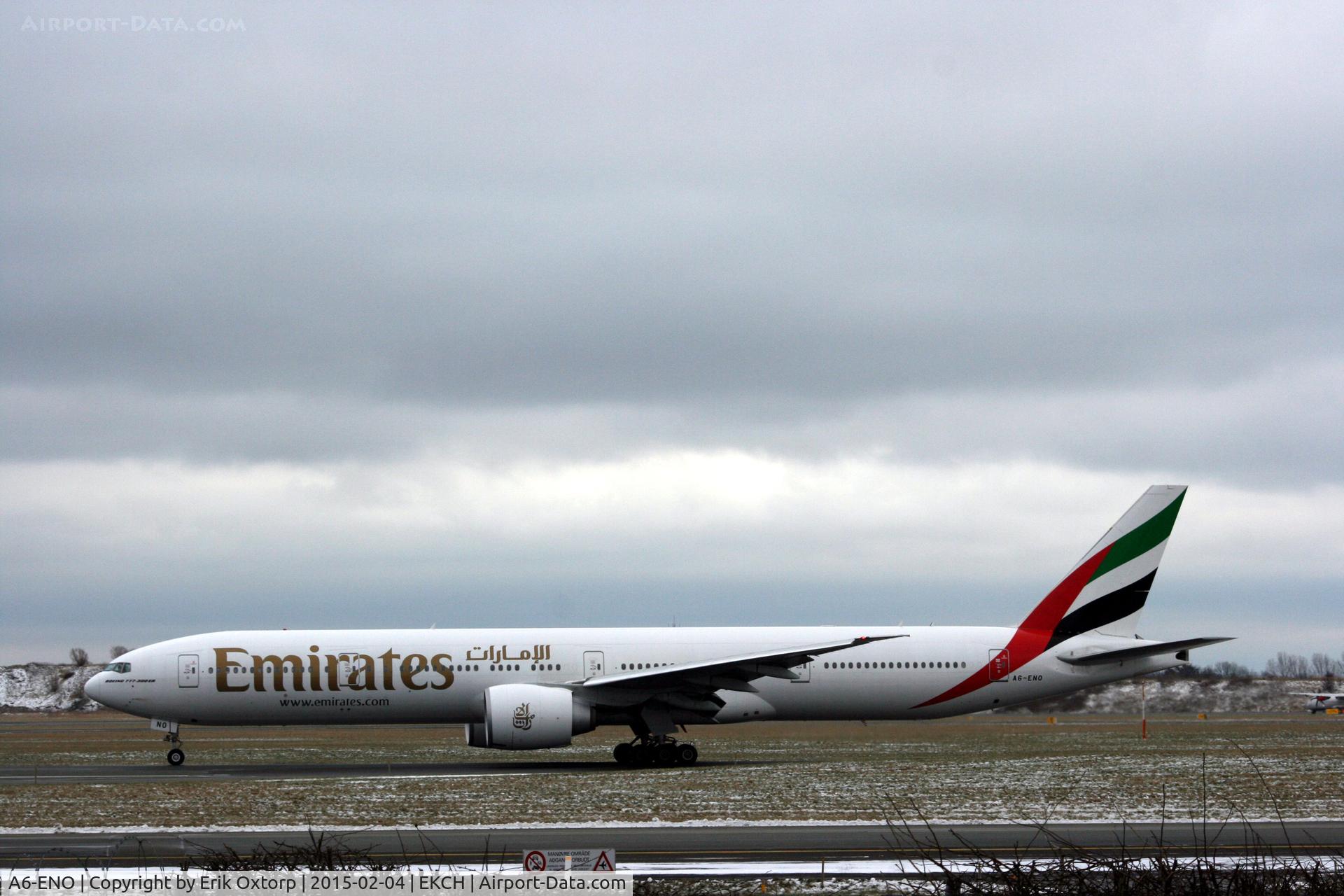 A6-ENO, 2014 Boeing 777-31H/ER C/N 41361, A6-ENO just arrived rw 04L