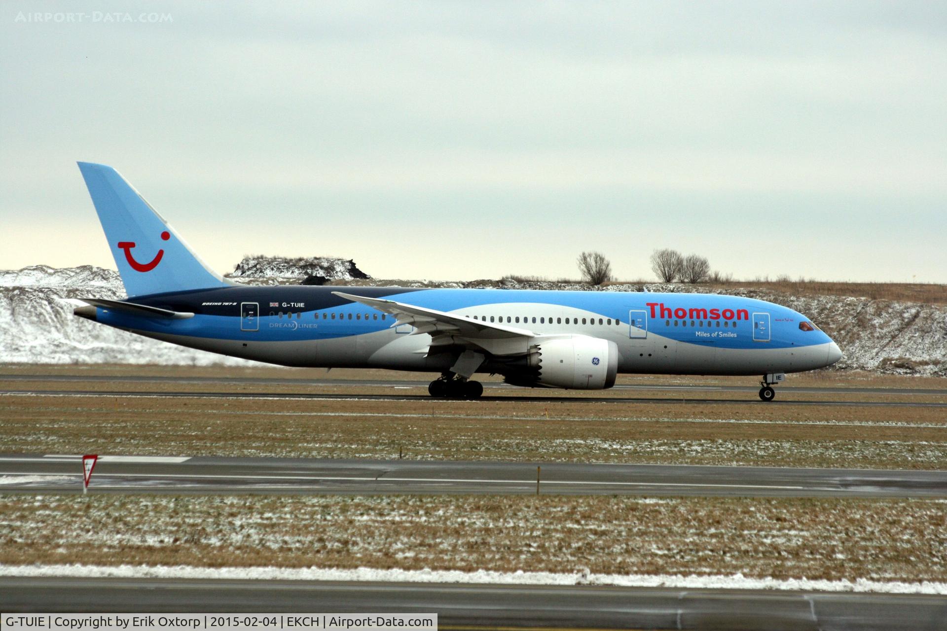 G-TUIE, 2014 Boeing 787-8 Dreamliner C/N 37227, G-TUIE taxinging for departure rw 04R