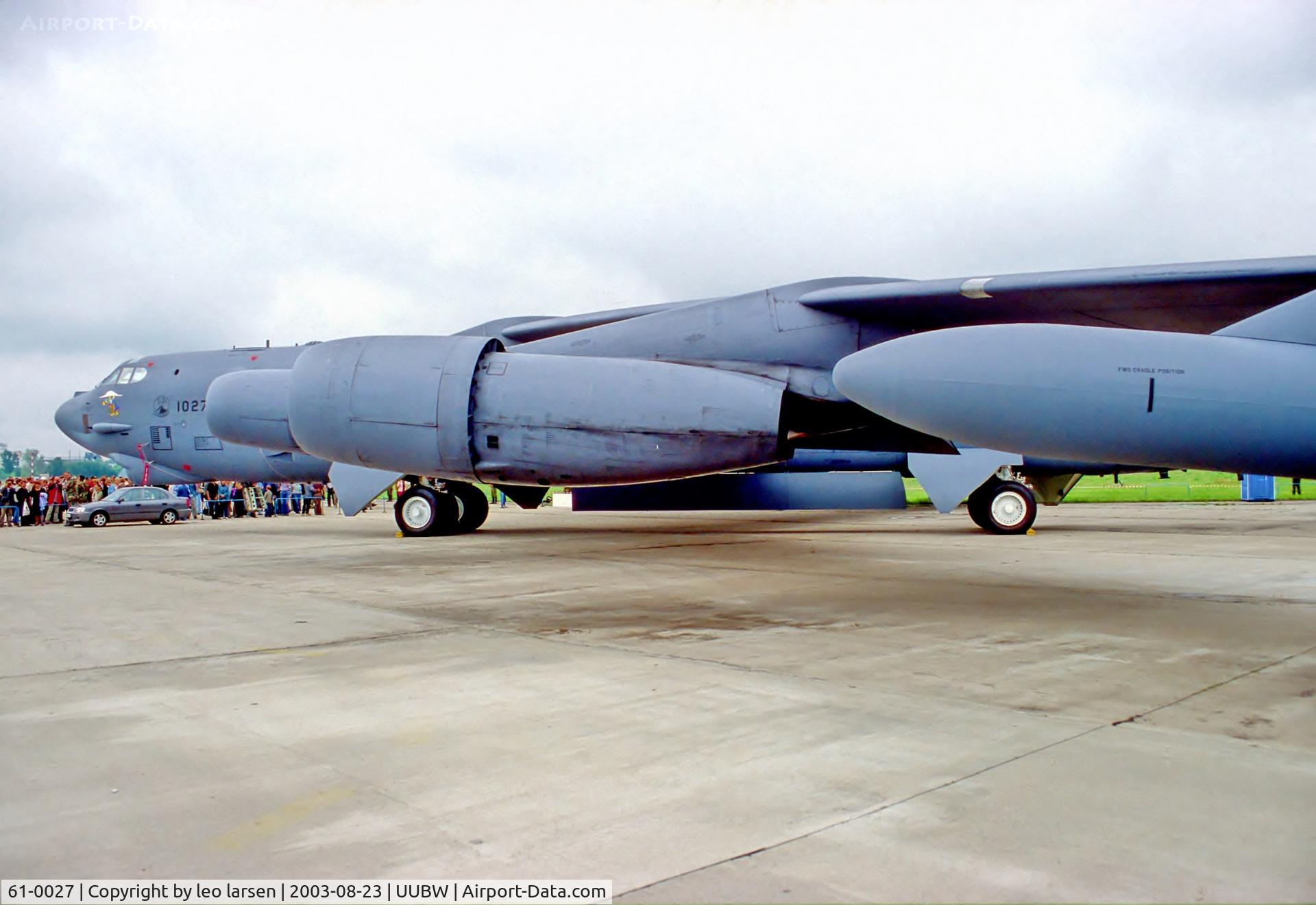 61-0027, 1961 Boeing B-52H Stratofortress C/N 464454, Zhukovsky Moscow 23.8.03