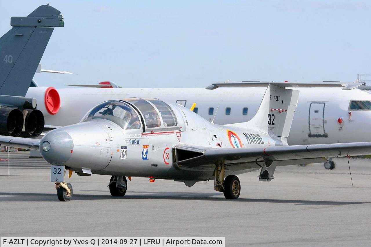 F-AZLT, 1958 Morane-Saulnier MS.760 Paris I C/N 32, Morane-Saulnier MS-760A, Morlaix-Ploujean airport (LFRU-MXN) air show in september 2014