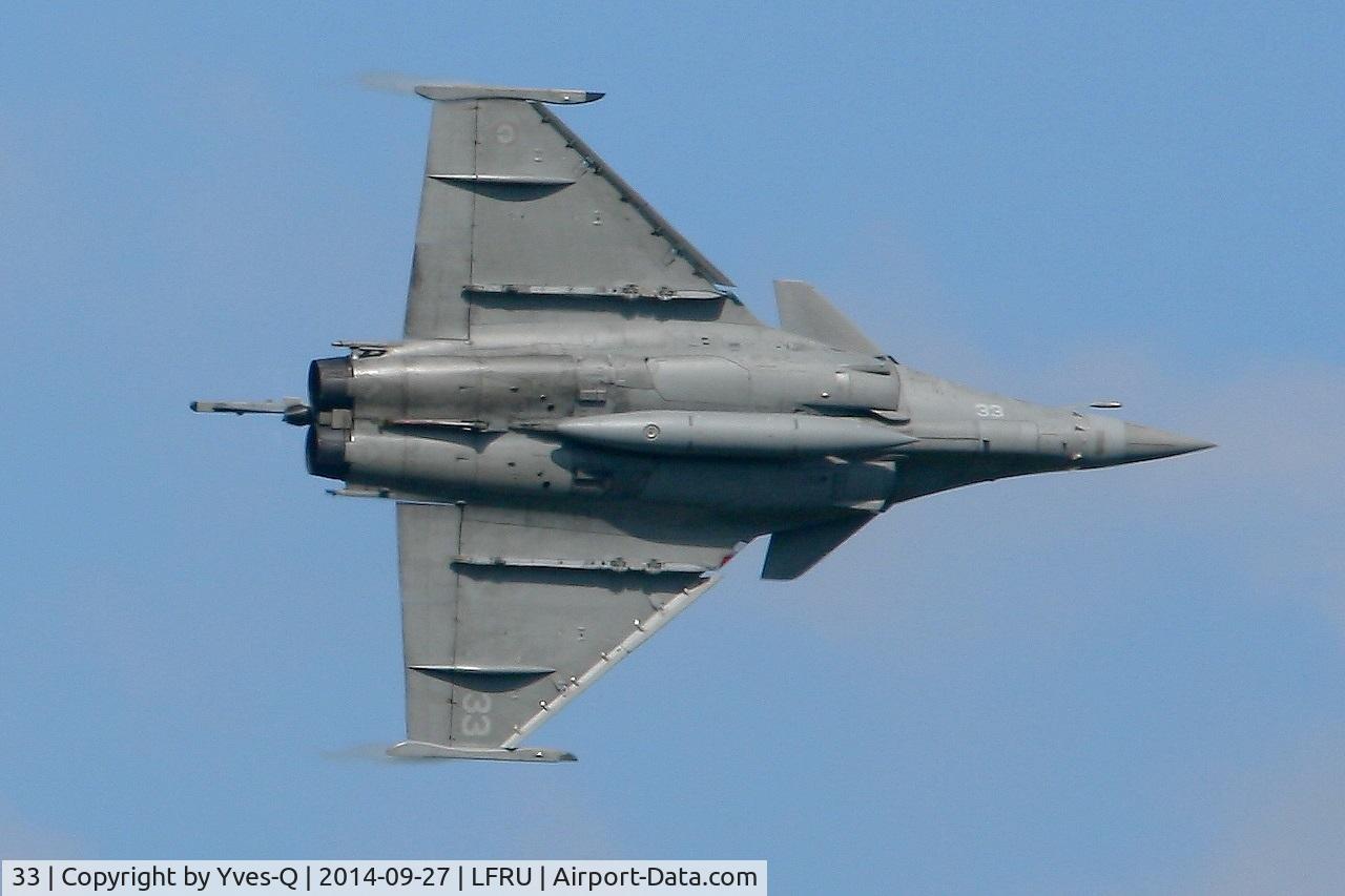 33, Dassault Rafale M C/N 33, French naval aviation Dassault Rafale M, On display, Morlaix-Ploujean airport (LFRU-MXN) air show in september 2014