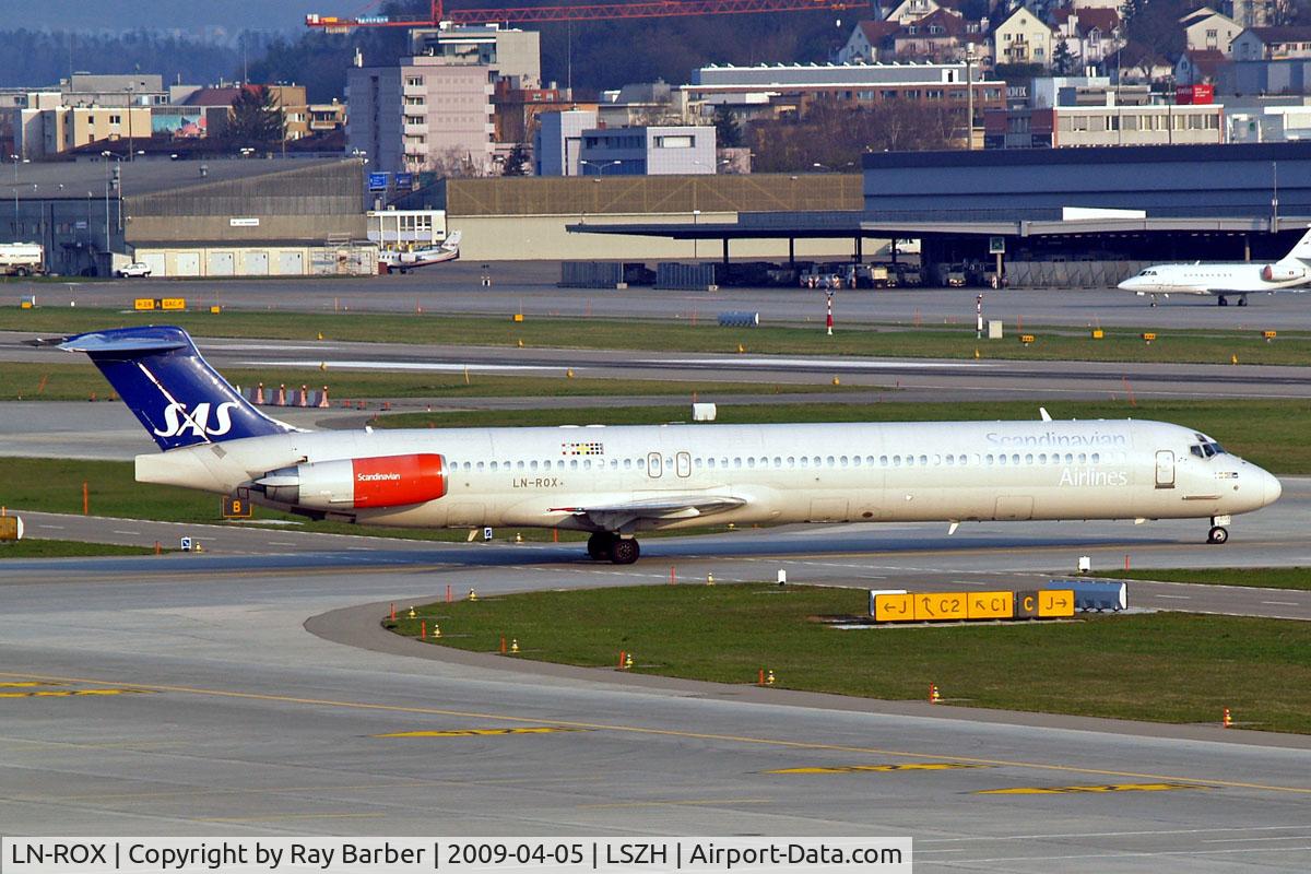 LN-ROX, 1988 McDonnell Douglas MD-82 (DC-9-82) C/N 49603, Douglas DC-9-82 [49603] (SAS Scandinavian Airlines) Zurich~HB 05/04/2009