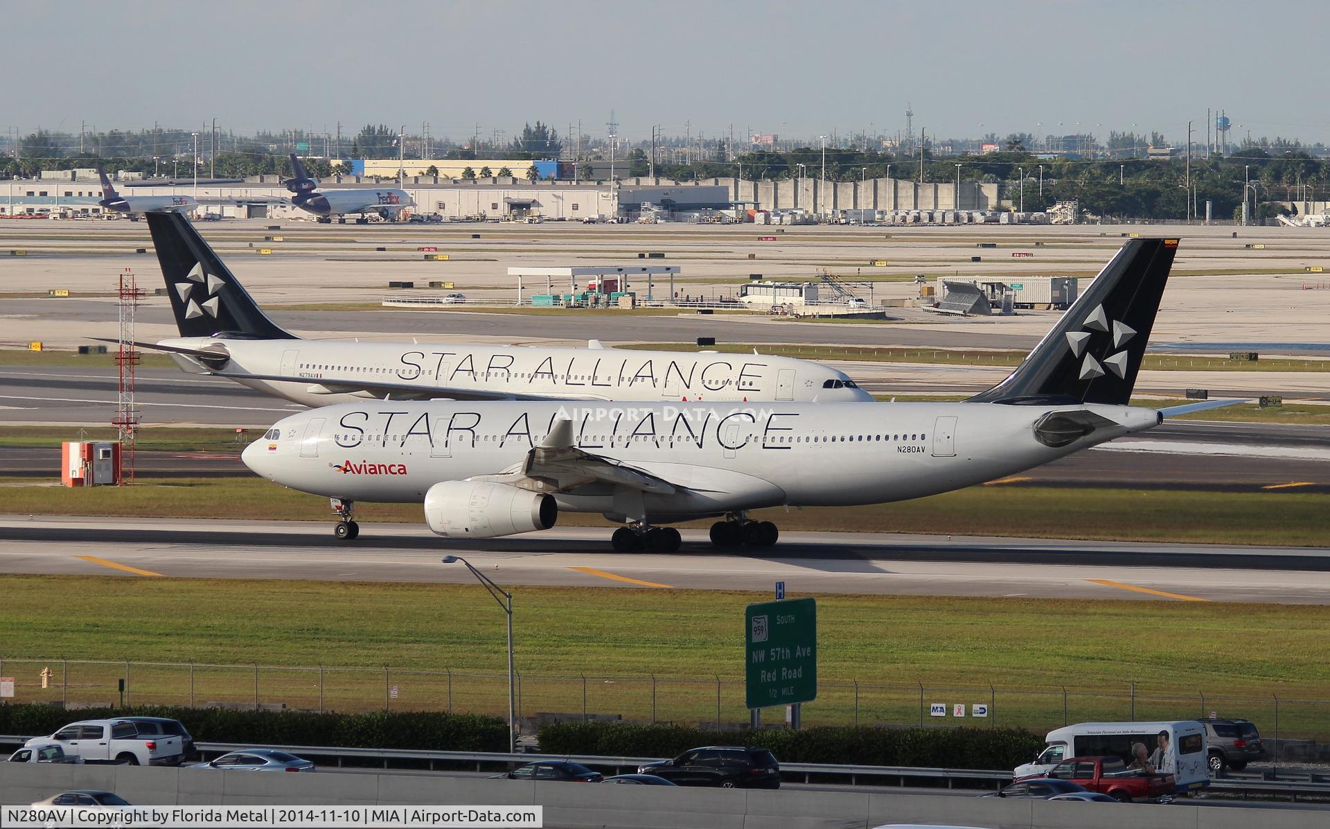 N280AV, 2013 Airbus A330-243 C/N 1400, Avianca Star Alliance