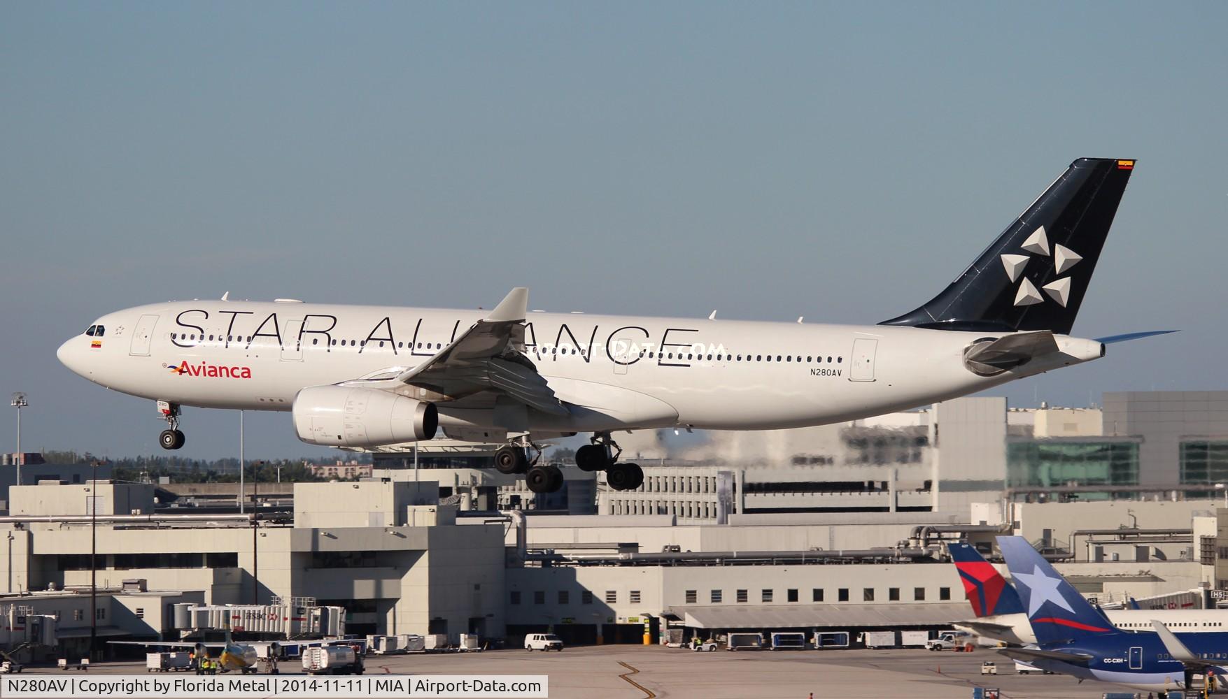 N280AV, 2013 Airbus A330-243 C/N 1400, Avianca Star Alliance