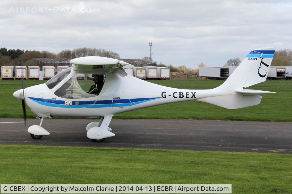 G-CBEX, 2001 Flight Design CT2K C/N 01.08.01.23, Flight Design CT2K at The Real Aeroplane Club's Early Bird Fly-In, Breighton Airfield, April 2014.