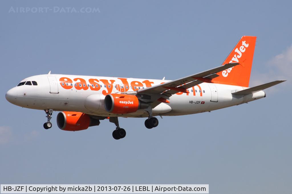 HB-JZF, 2004 Airbus A319-111 C/N 2184, Landing