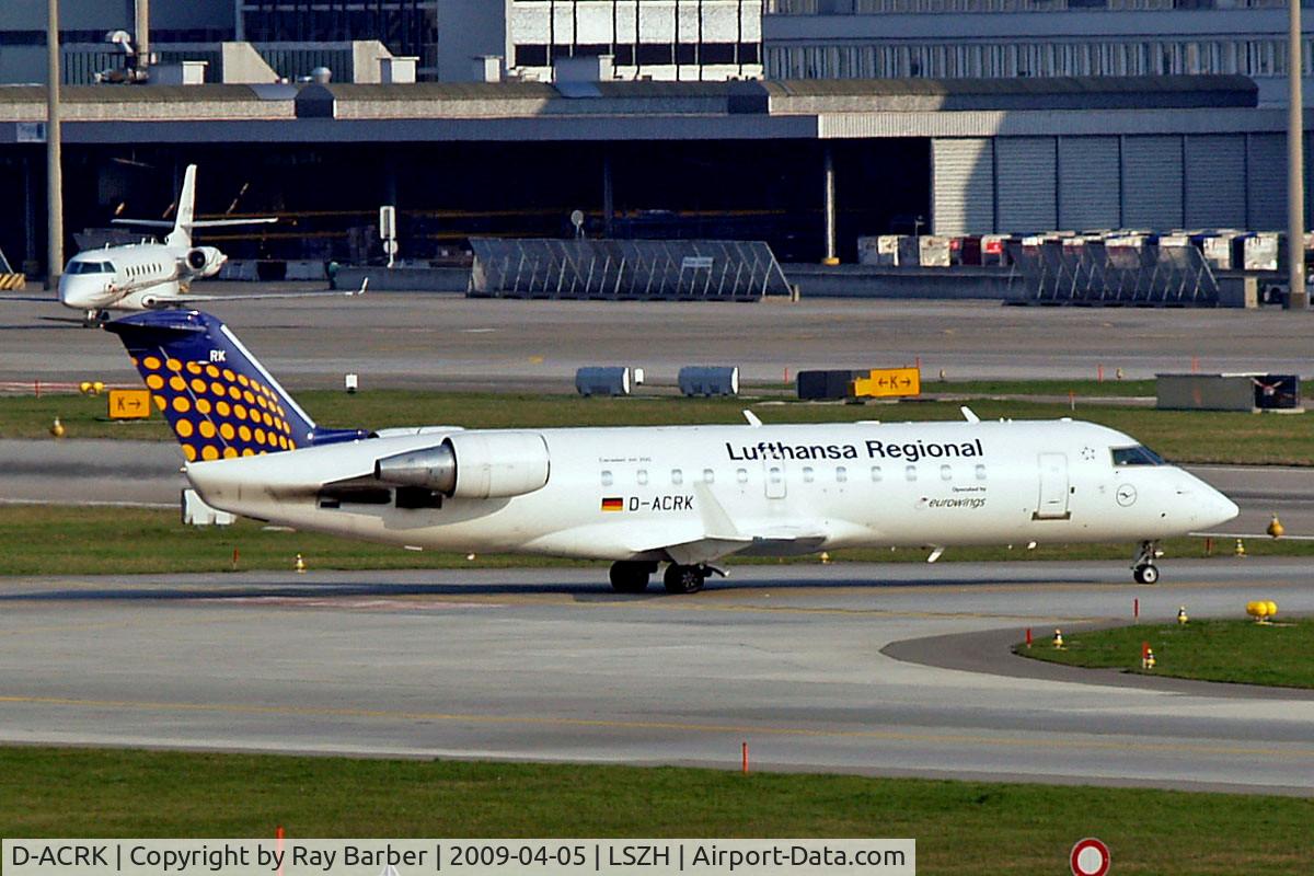 D-ACRK, 2004 Bombardier CRJ-200ER (CL-600-2B19) C/N 7901, Canadair CRJ-200LR [7901] (Lufthansa Regional) Zurich~HB 05/04/2009
