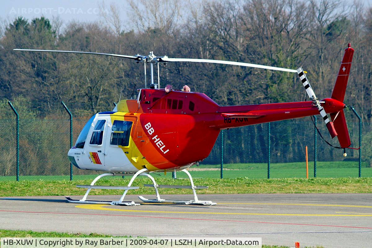 HB-XUW, 1990 Agusta AB-206B JetRanger II C/N 8722, Agusta-Bell AB.206B-3 Jet Ranger III [8722] (BB Heli) Zurich~HB 07/04/2009