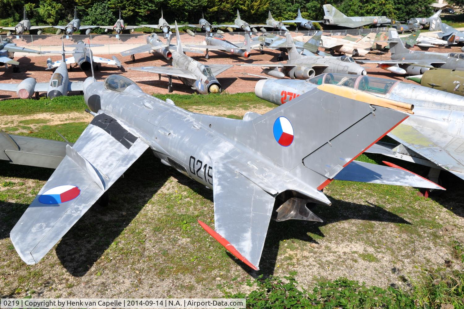 0219, Aero S-105 (MiG-19S) C/N 050219, MiG-19S fighter of the Czechoslovak Air Force preserved at the Chateau de Savigny aircraft museum.