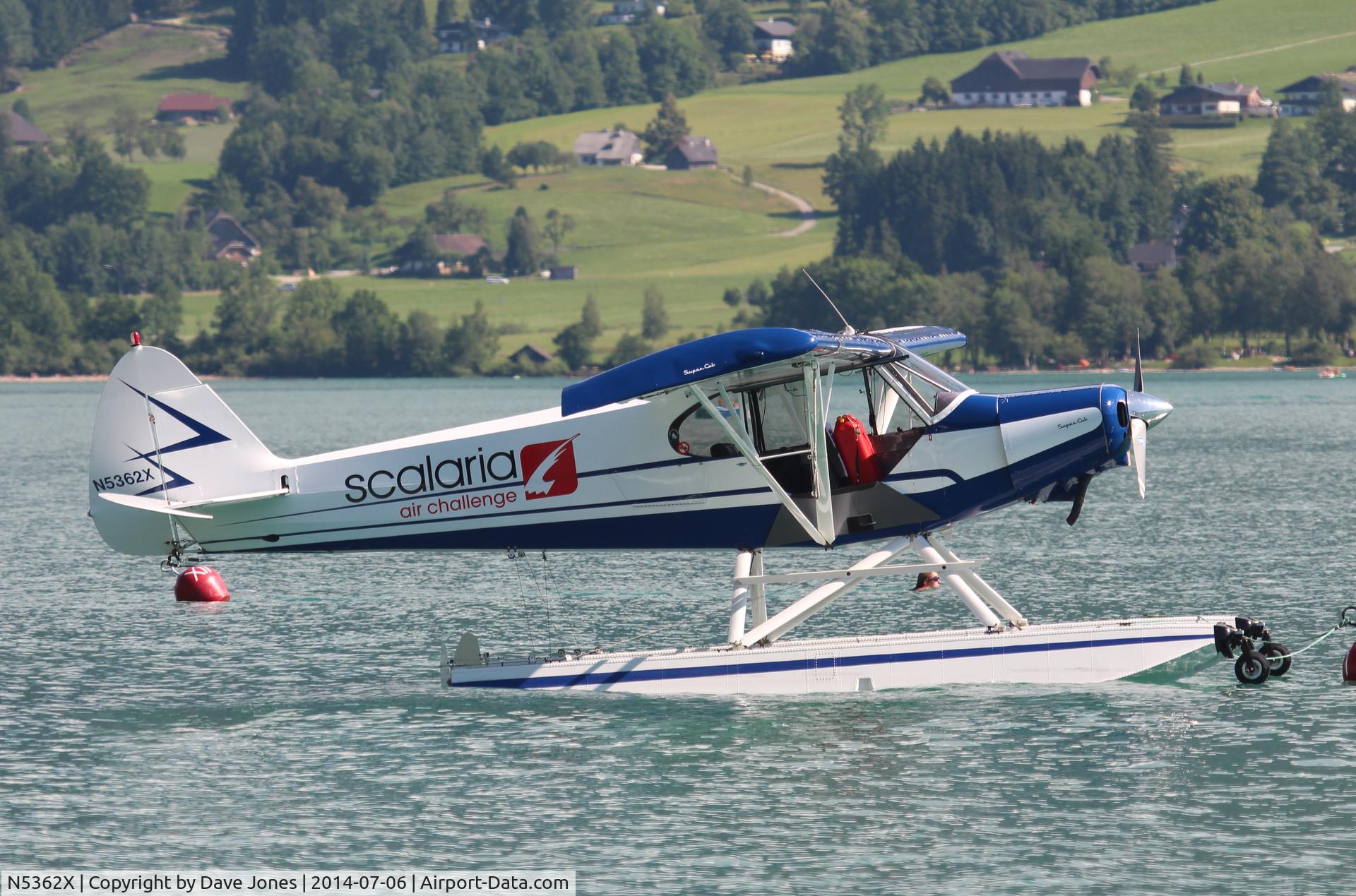 N5362X, Piper PA-18A-150 Super Cub C/N 18-6685, Scalaria 2014  07 06 Lake Wolfgangsee Austria