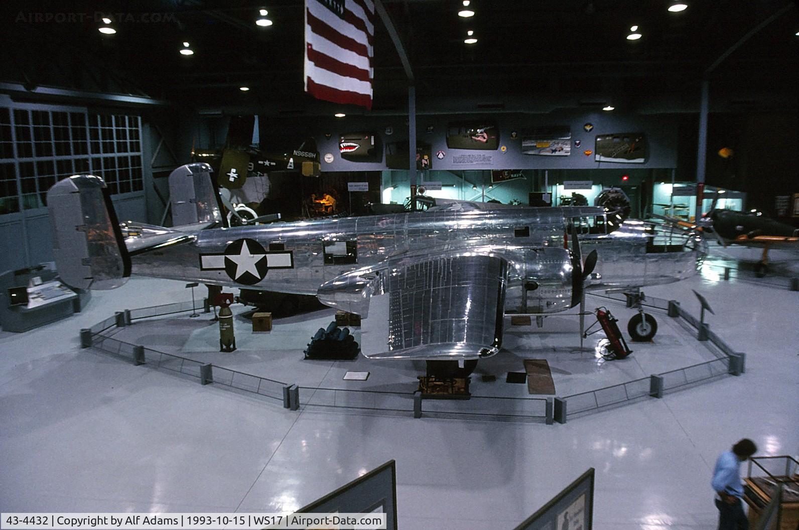 43-4432, 1943 North American B-25H Mitchell C/N 98-21433, Displayed in the EAA Museum, Oshkosh, WI in 1993.