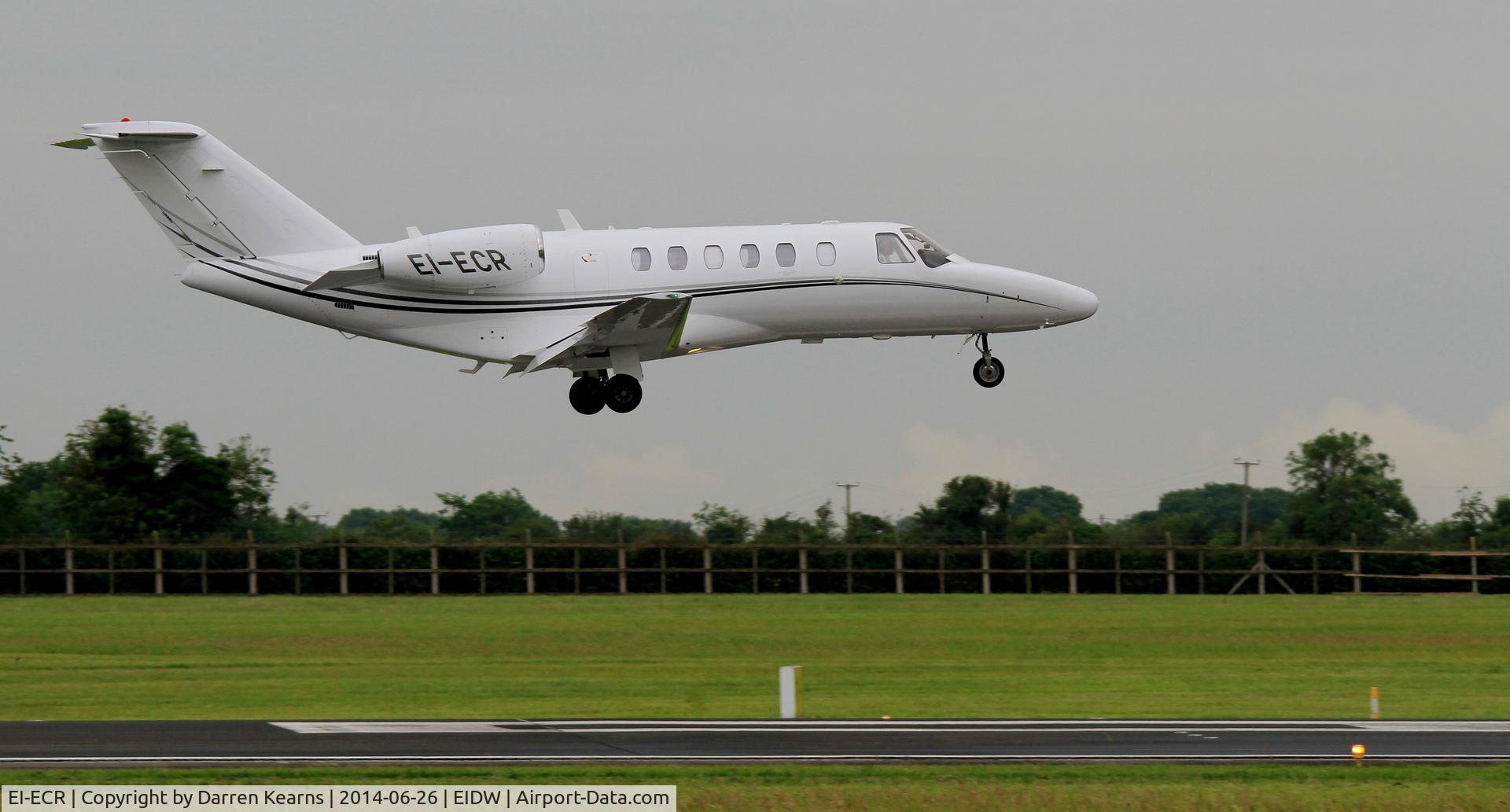 EI-ECR, 2008 Cessna 525A CitationJet CJ2+ C/N 525A-0438, Seen here just about to land on R10 at DUB/EIDW