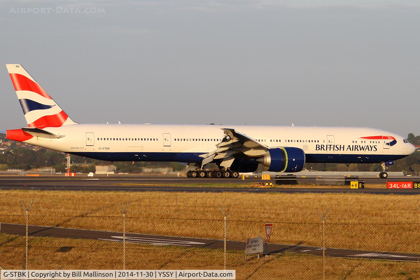 G-STBK, 2014 Boeing 777-336/ER C/N 42121, in from LHR and SIN
