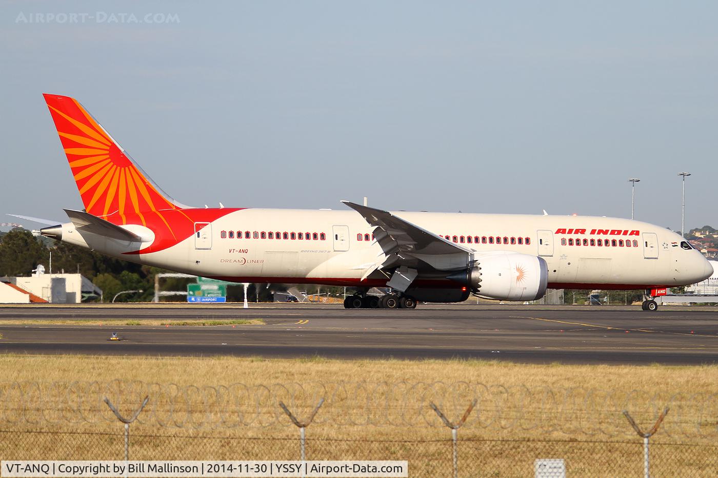 VT-ANQ, 2014 Boeing 787-8 Dreamliner C/N 36288, taxi from 34L