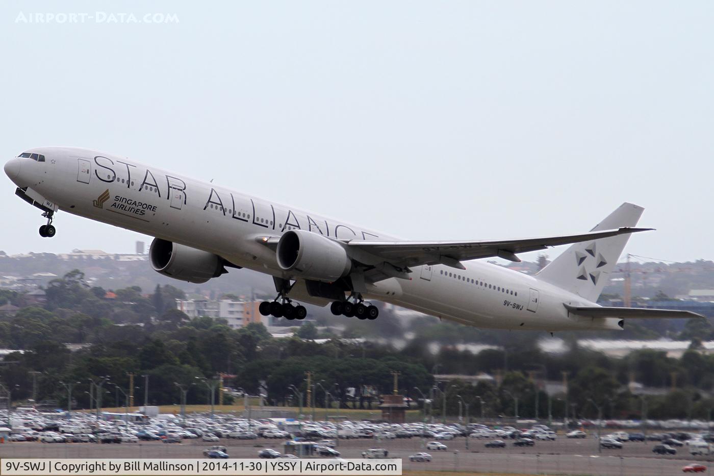 9V-SWJ, 2007 Boeing 777-312/ER C/N 34575, away home to SIN