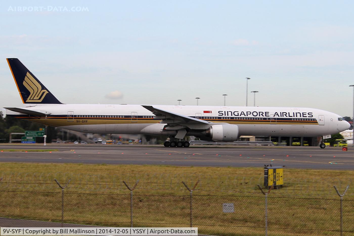 9V-SYF, 2001 Boeing 777-312 C/N 30868, taxi from 34L