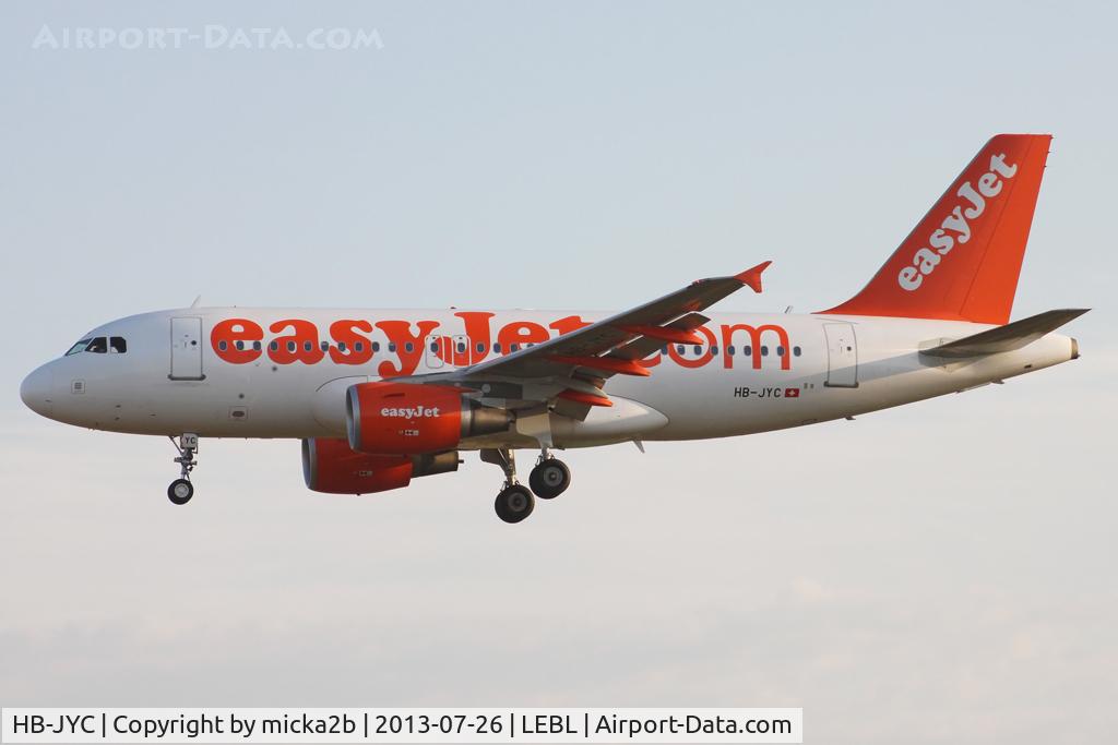 HB-JYC, 2011 Airbus A319-111 C/N 4785, Landing