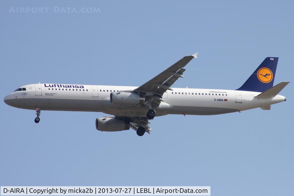 D-AIRA, 1993 Airbus A321-131 C/N 0458, Landing