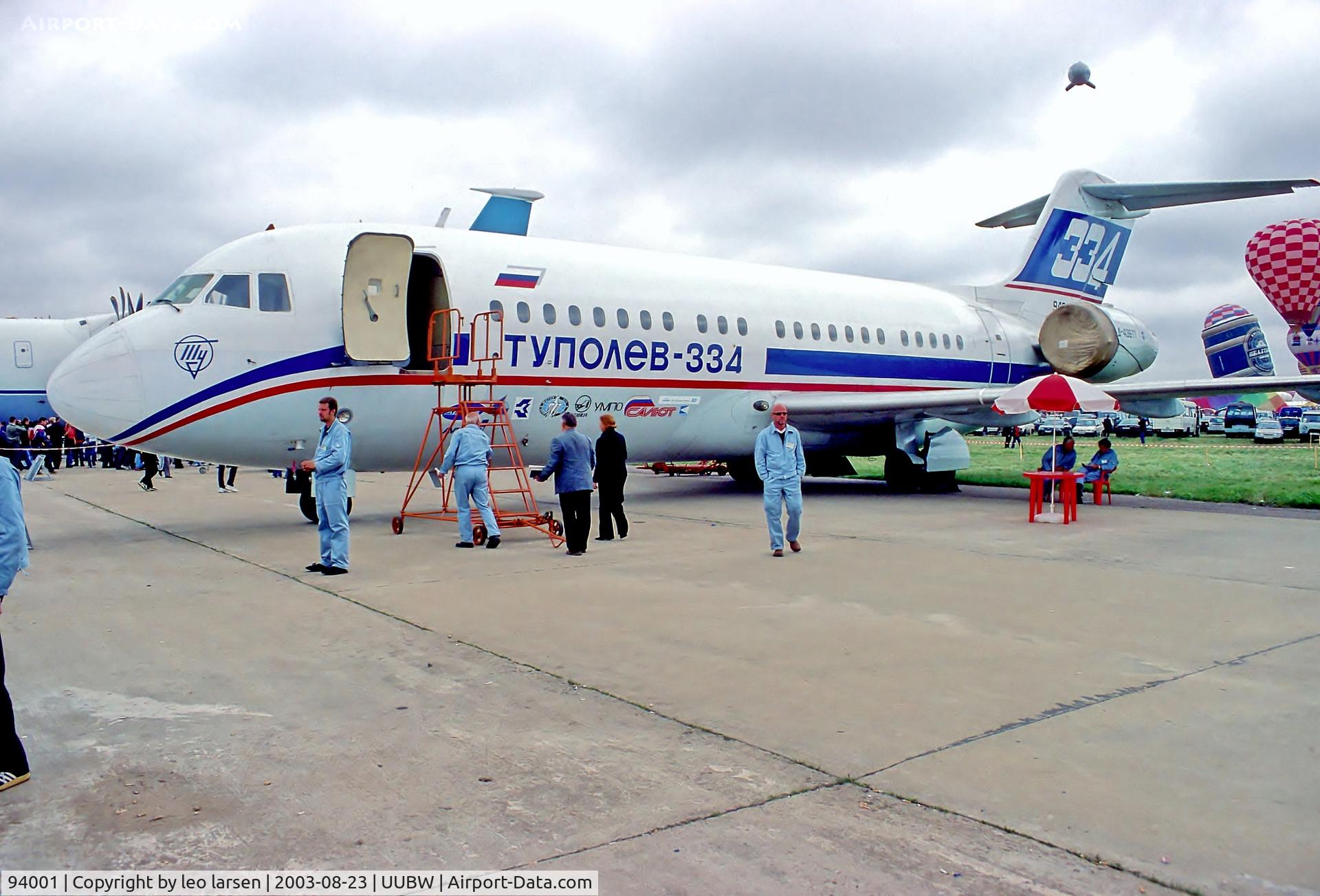 94001, 1993 Tupolev Tu-334 C/N 01001, Zhukovski Moscow 23.8.03