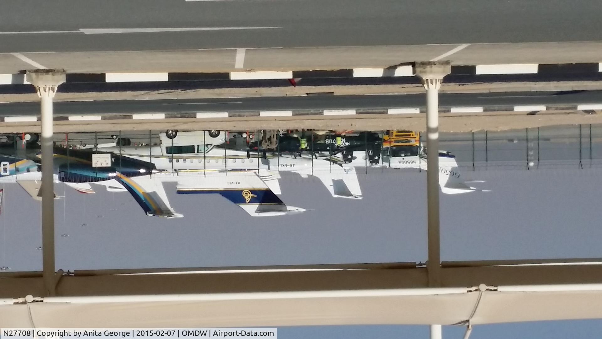 N27708, 1940 Stinson 10 C/N 7643, Is in Dubai World Central Al Maktoum Airport Jebel Ali, Dubai as of 7th and 8th Feb 2015.  I saw it and thought what a blast from the past.  Not very clear image - my apologies was about 400m away.  Fuelling on the 7th was ongoing I think.