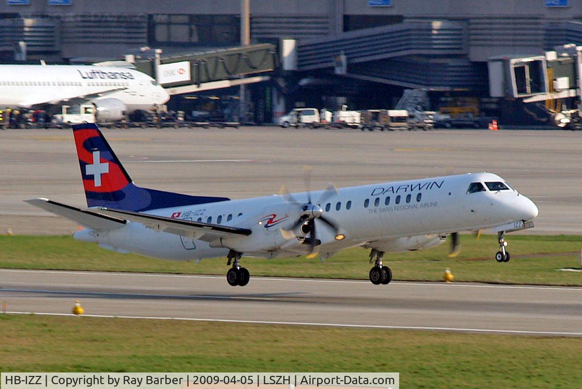 HB-IZZ, 1997 Saab 2000 C/N 2000-048, SAAB 2000 [048] (Darwin Airline) Zurich~HB 05/04/2009
