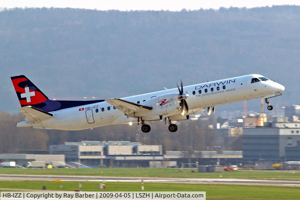 HB-IZZ, 1997 Saab 2000 C/N 2000-048, SAAB 2000 [048] (Darwin Airline) Zurich~HB 05/04/2009