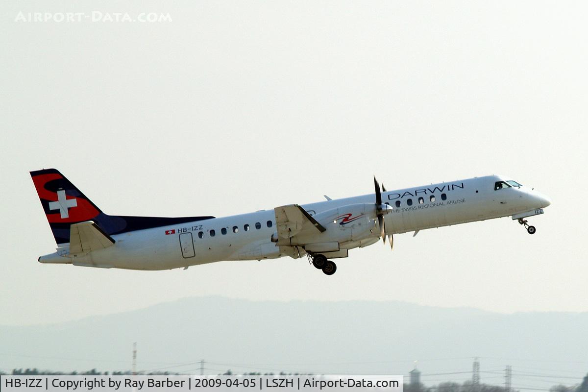 HB-IZZ, 1997 Saab 2000 C/N 2000-048, SAAB 2000 [048] (Darwin Airline) Zurich~HB 05/04/2009