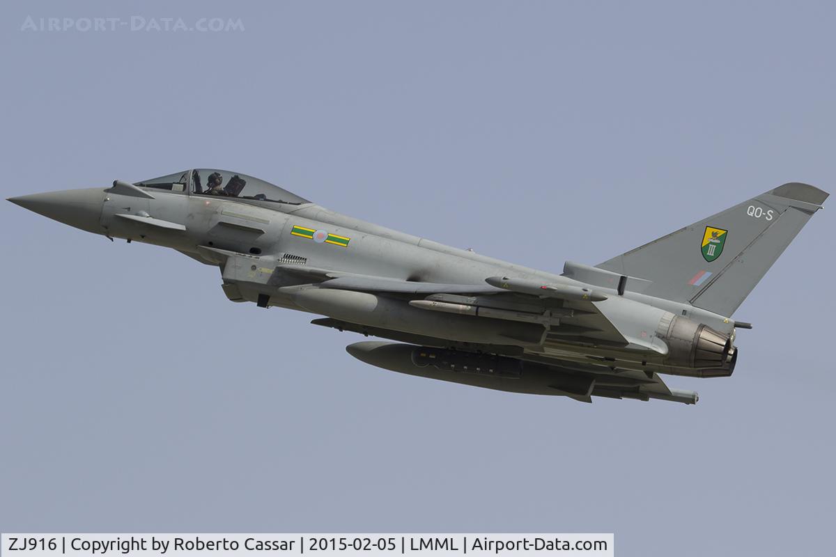 ZJ916, 2005 Eurofighter EF-2000 Typhoon FGR4 C/N 0057/BS007, Departing East to Oman part of AscotFlight9645