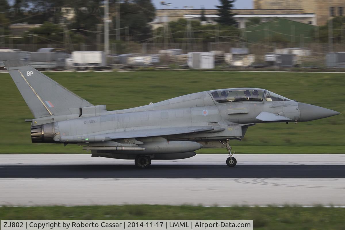 ZJ802, 2003 Eurofighter EF-2000 Typhoon T1 C/N 0011/BT003, Landing runway 13