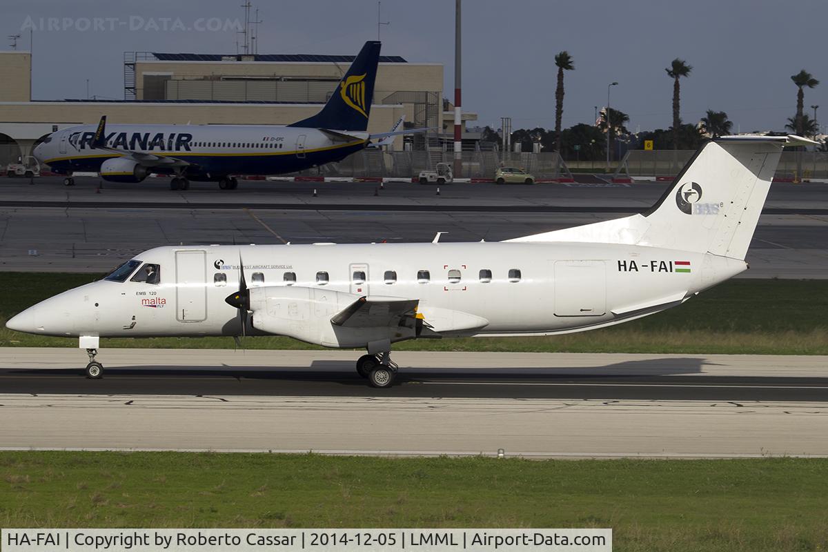 HA-FAI, 1989 Embraer EMB-120ER Brasilia C/N 120123, Landing runway 31