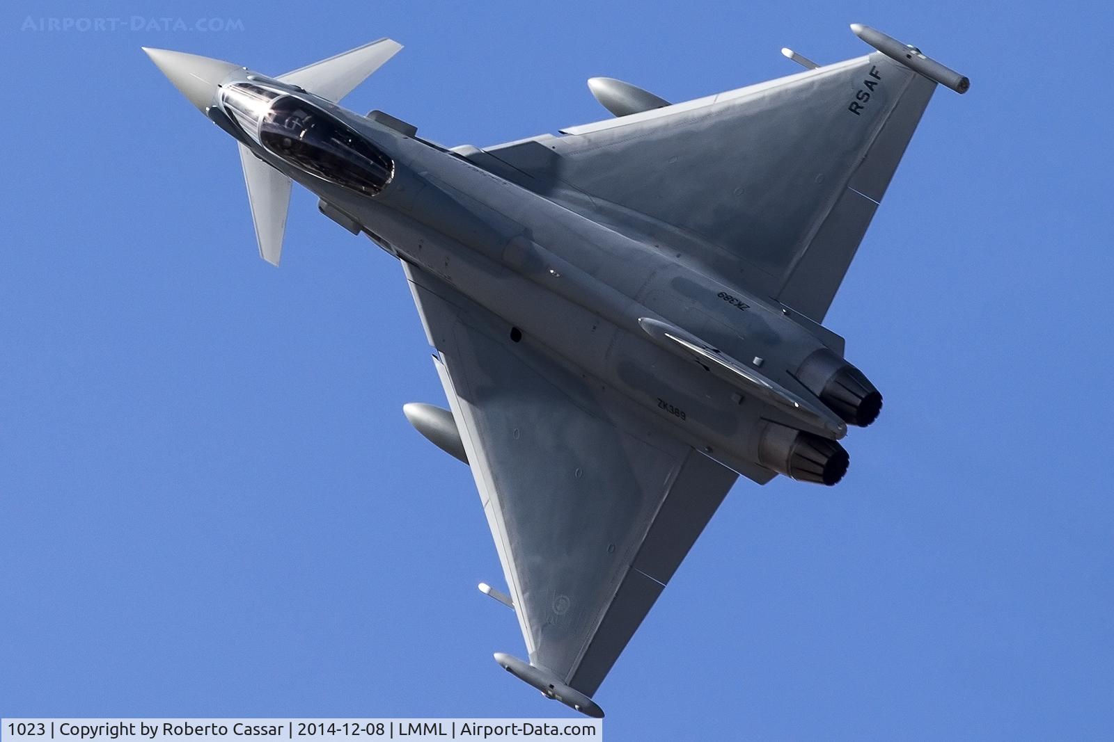 1023, 2014 Eurofighter Typhoon FGR.4 C/N CS029, Hard Left