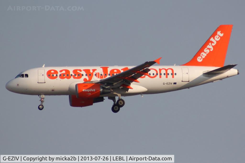 G-EZIV, 2005 Airbus A319-111 C/N 2565, Landing