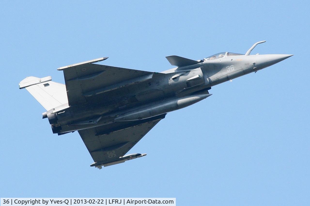 36, Dassault Rafale M C/N 36, French Naval Aviation Dassault Rafale M, Take off Rwy 26, Landivisiau Naval Air Base (LFRJ)