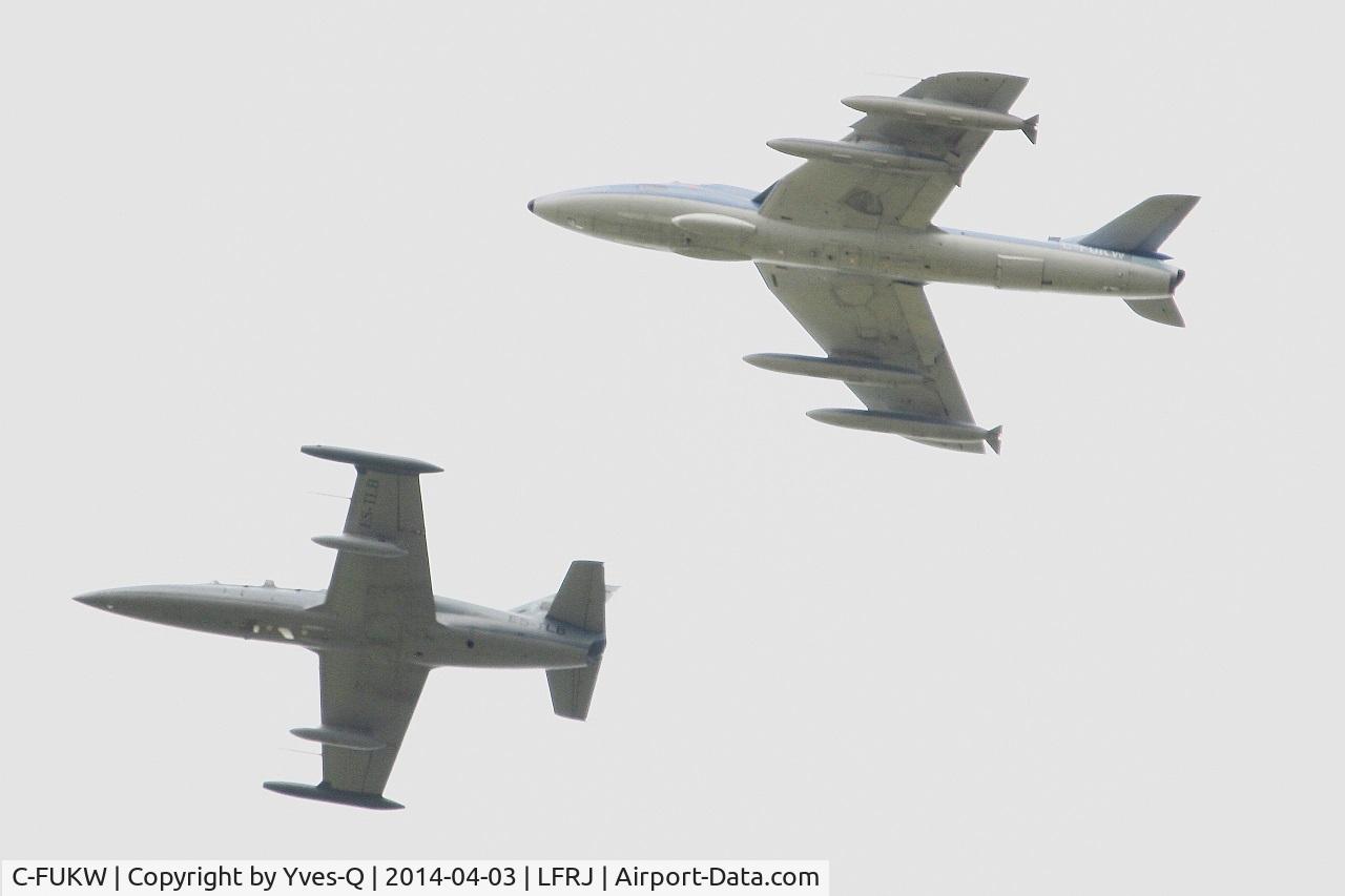 C-FUKW, 1954 Hawker Hunter T.68 C/N HABL-003215&41H-680368, Apache Aviation  Hawker Hunter T.68, Flight over Landivisiau Naval Air Base (LFRJ)
