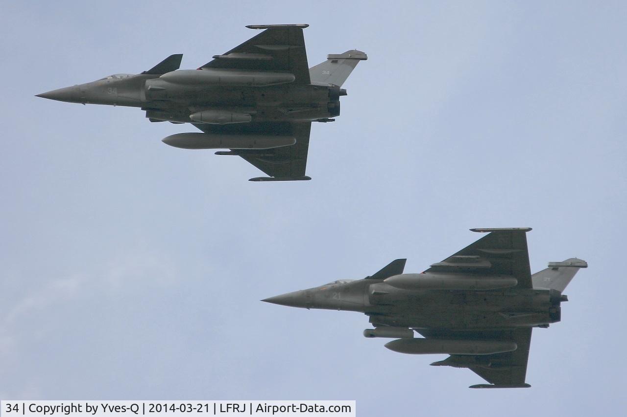 34, Dassault Rafale M C/N 34, Dassault Rafale M, Flight over Landivisiau Naval Air Base (LFRJ)