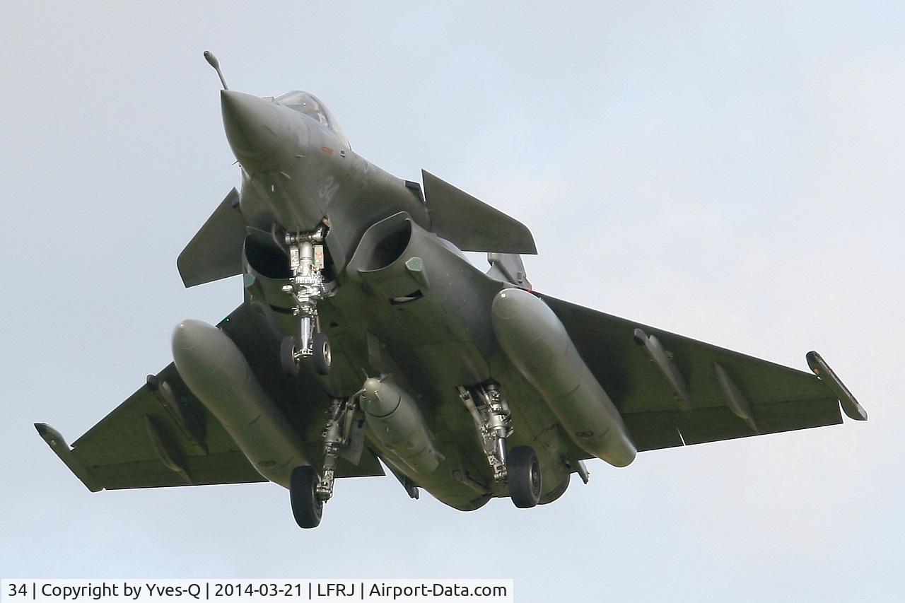 34, Dassault Rafale M C/N 34, Dassault Rafale M, Short approach rwy 26, Landivisiau Naval Air Base (LFRJ)