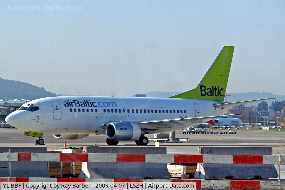 YL-BBF, 1990 Boeing 737-548 C/N 24878, Boeing 737-548 [24878] (Air Baltic) Zurich~HB 07/04/2009