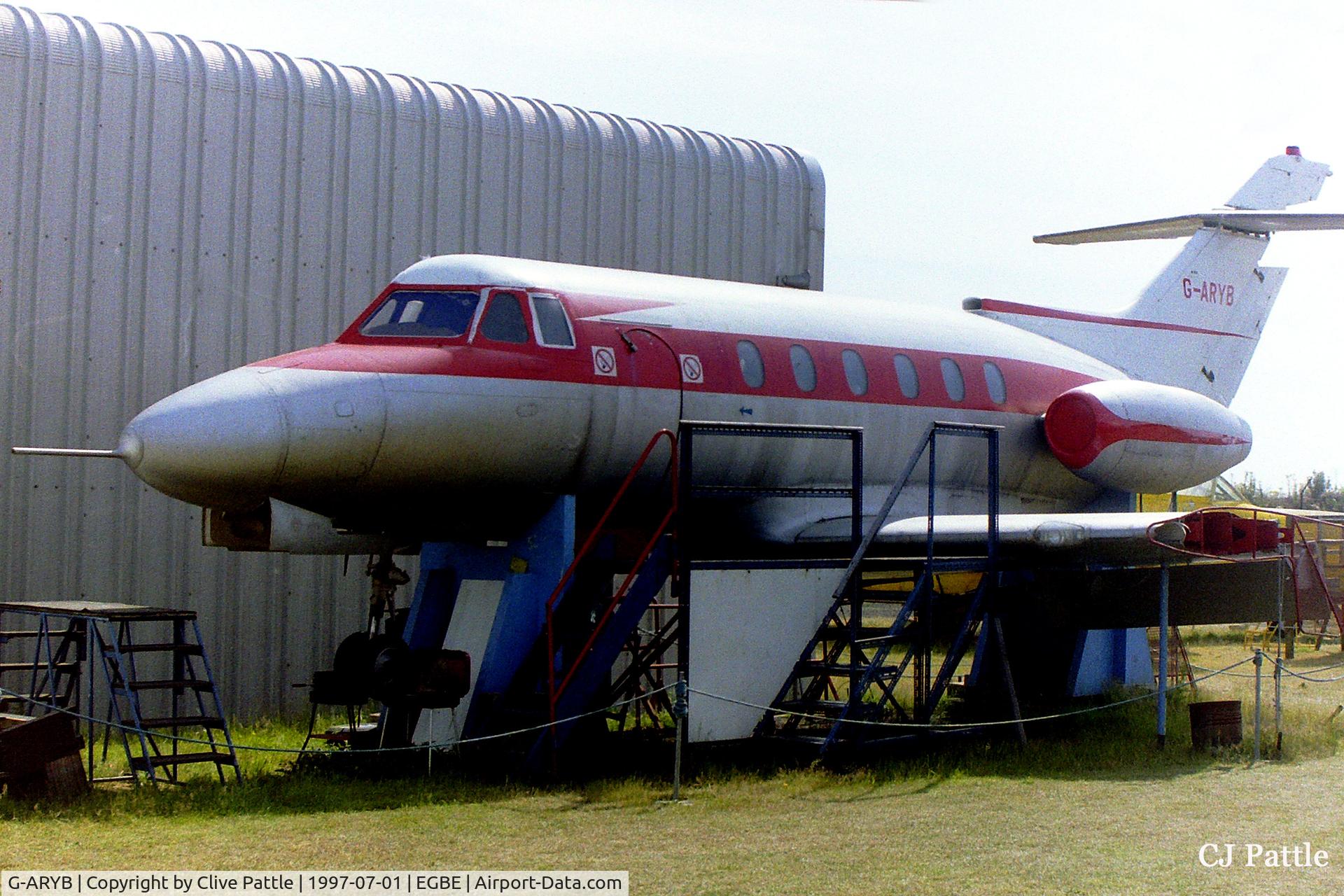 G-ARYB, 1963 De Havilland DH-125 Series 1/521 C/N 25002, On display at The Midland Air Museum, Coventry in July 1997