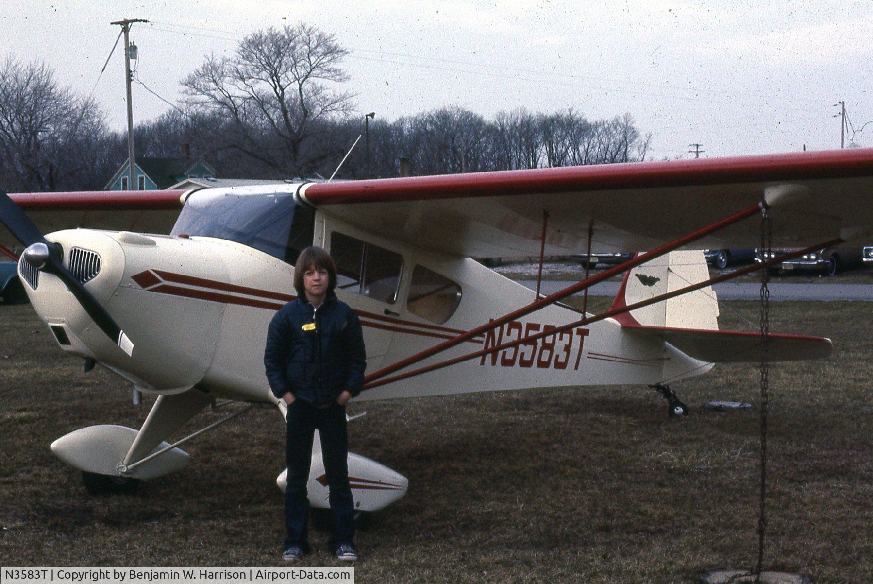 N3583T, 1976 Taylorcraft F-19 Sportsman C/N F-051, Taken in 1976 or 77.