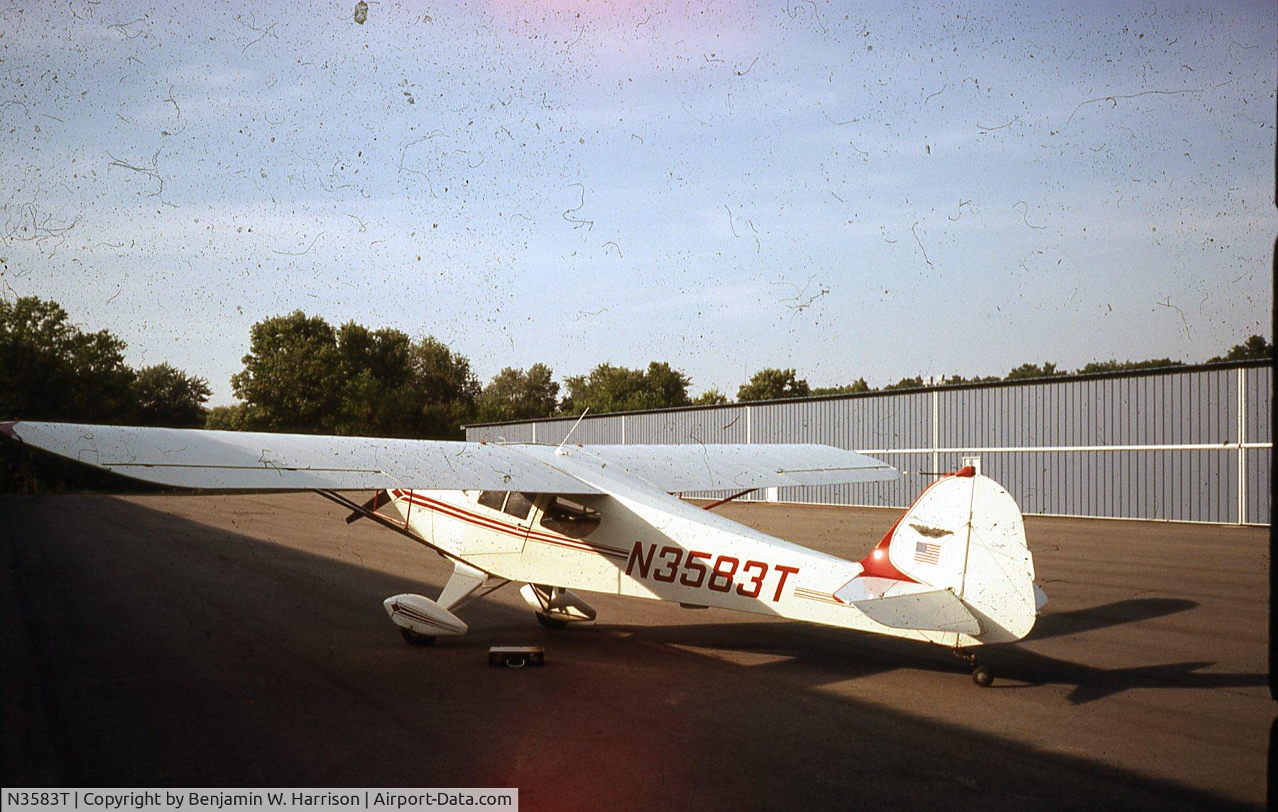 N3583T, 1976 Taylorcraft F-19 Sportsman C/N F-051, in Pontiac Mi, late seventies or early eighties