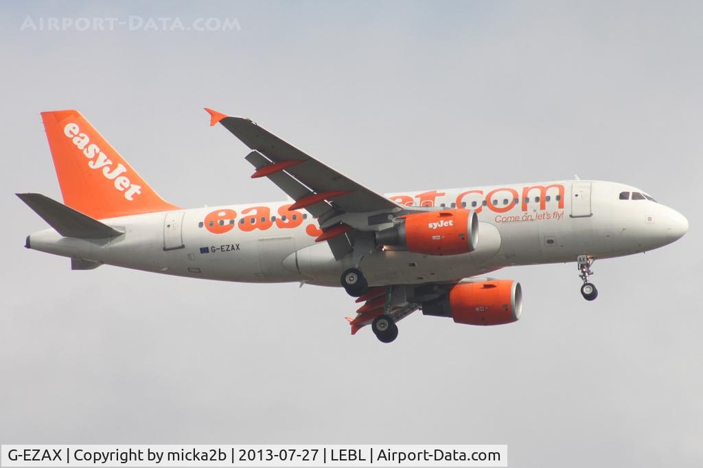 G-EZAX, 2006 Airbus A319-111 C/N 2818, Landing