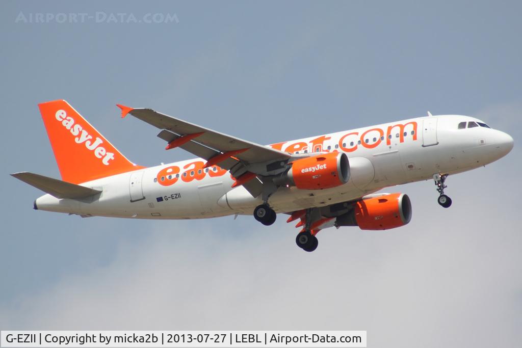 G-EZII, 2005 Airbus A319-111 C/N 2471, Landing