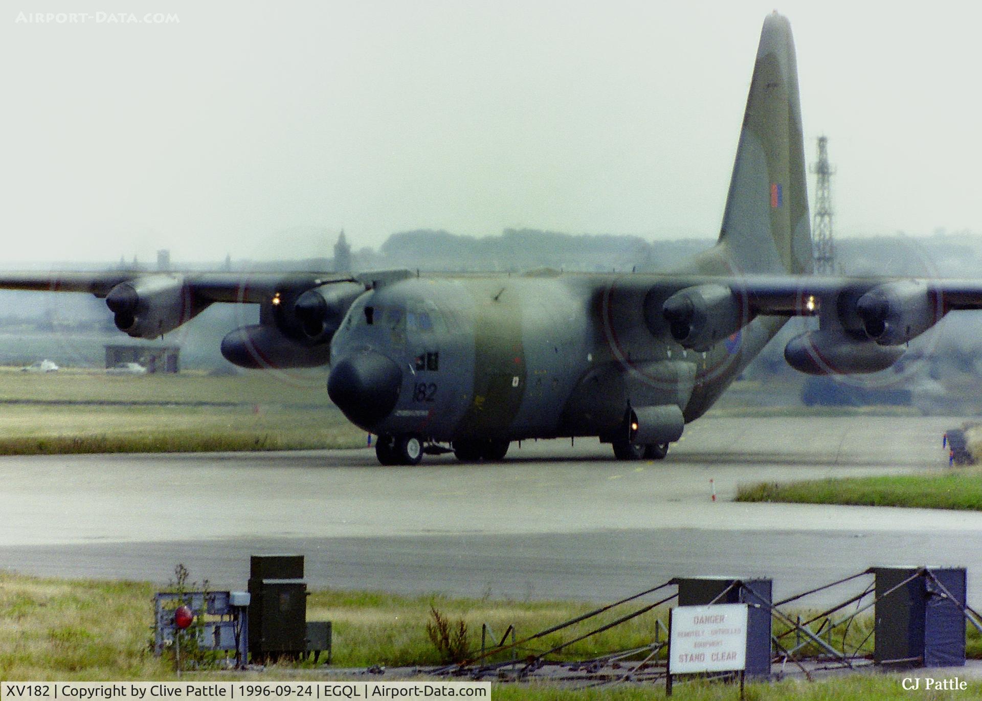 XV182, 1967 Lockheed C-130K Hercules C.1 C/N 382-4166, Taxying in after arrival at the 1996 airshow at RAF Leuchars