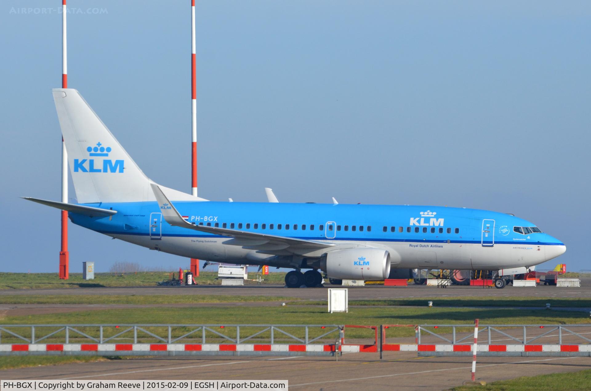 PH-BGX, 2011 Boeing 737-7K2 C/N 38635, Parked at Norwich.