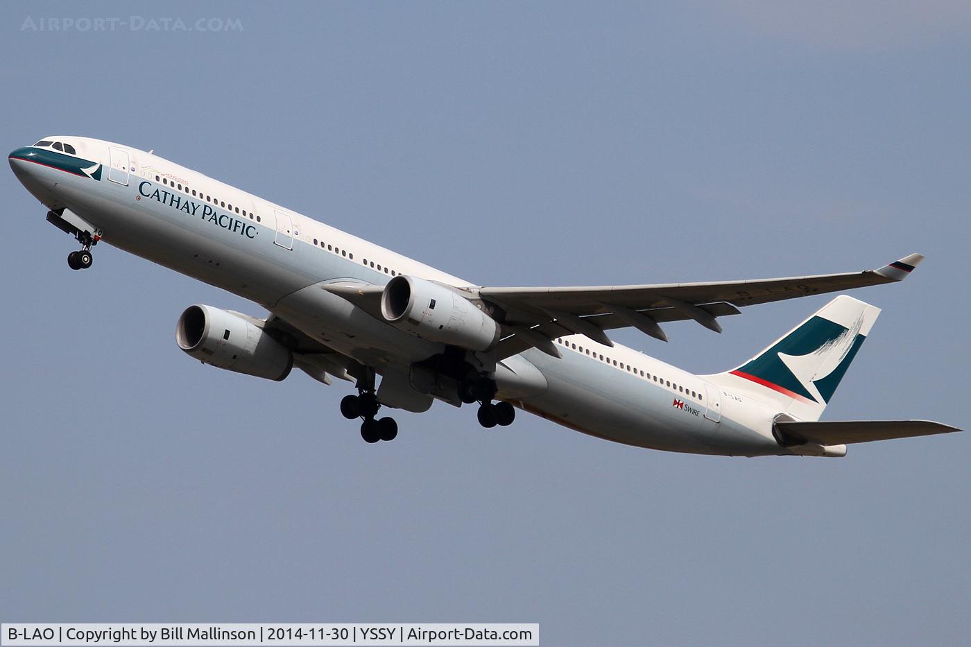 B-LAO, 2012 Airbus A330-343X C/N 1317, away home to HKG